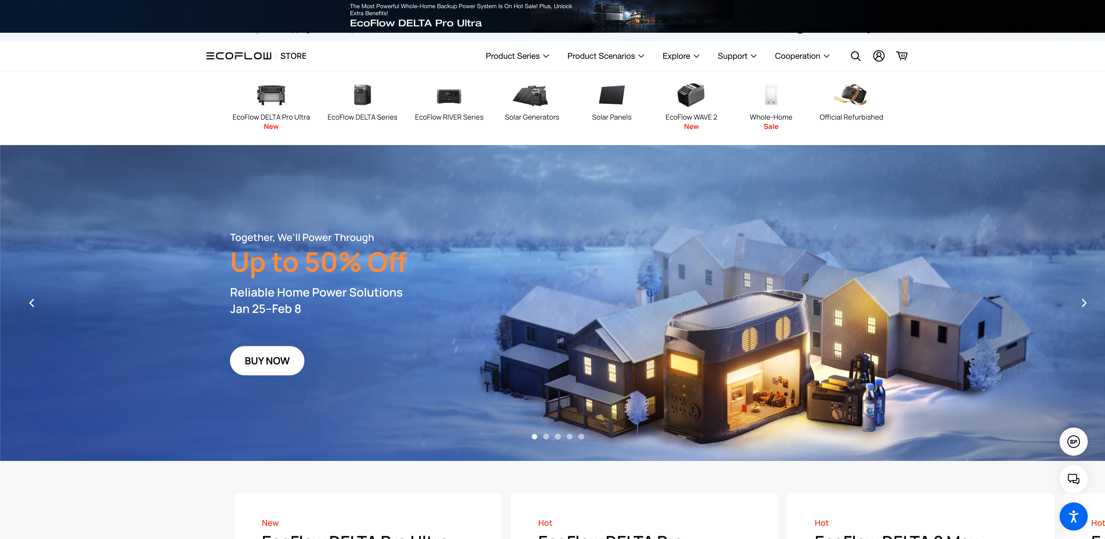 中国品牌EcoFlow的Shopify美国独立站