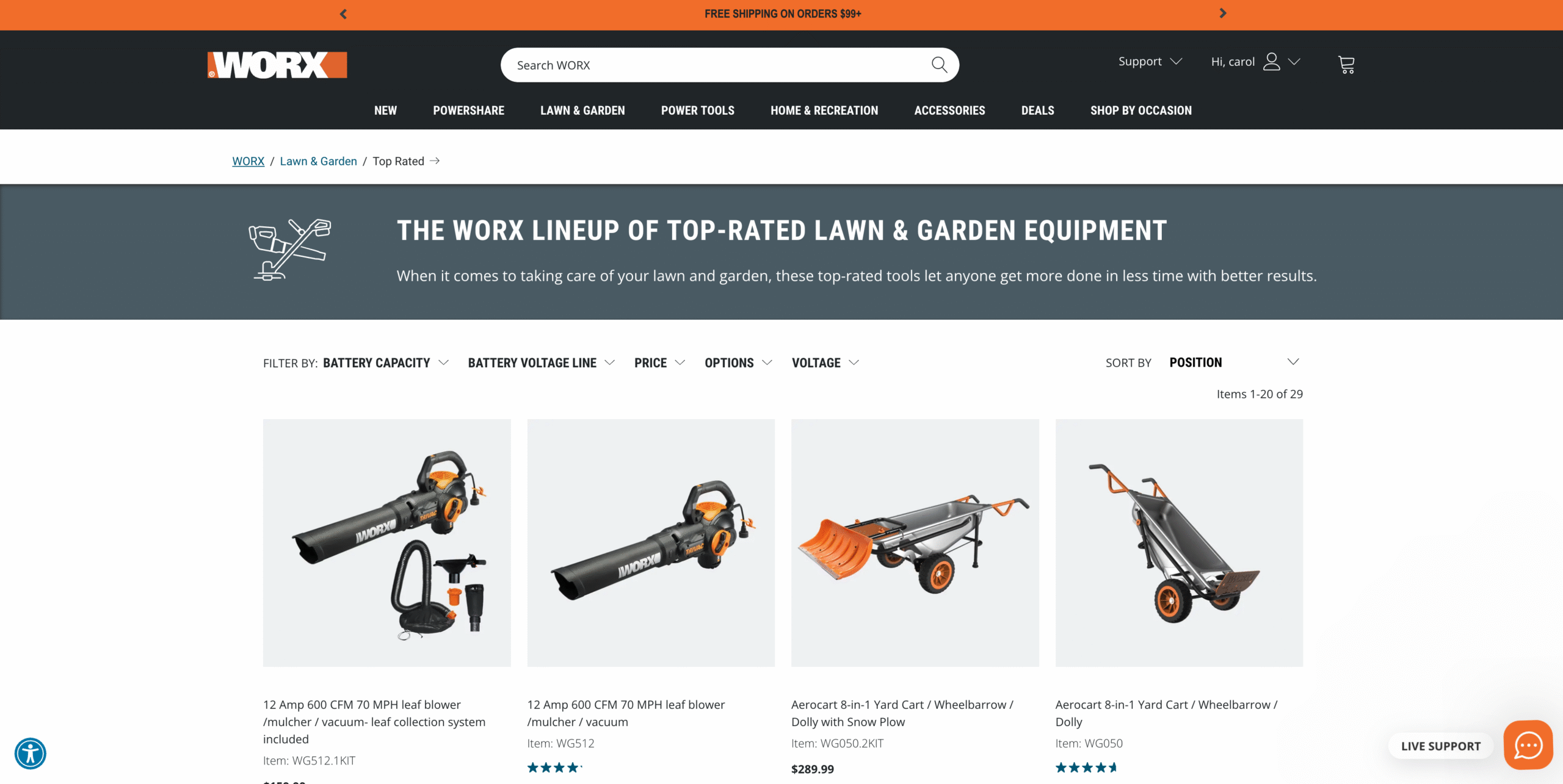 Worx基于MAGENTO2的独立站